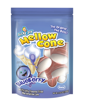 Ricky Joy Mellow Cone Blueberry Marshmallow 3.53oz 9ct